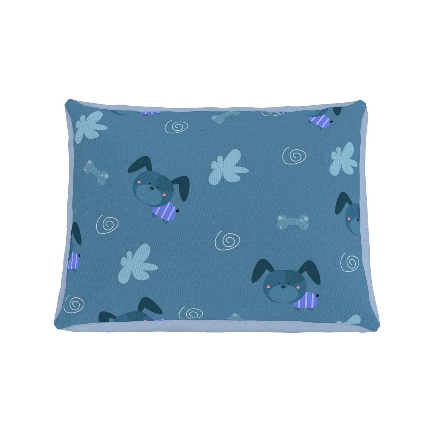 Blue Playful Puppy Pattern Designer Pet Bed