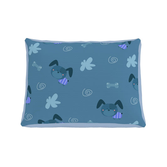 Blue Playful Puppy Pattern Designer Pet Bed