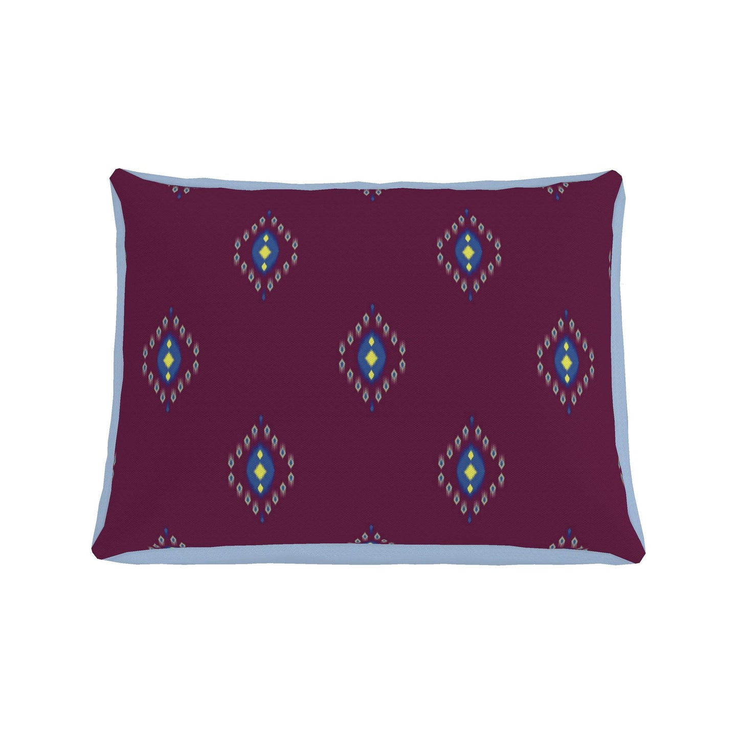 Art Deco Burgundy & Blue Designer Dog Bed
