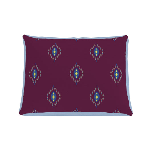 Art Deco Burgundy & Blue Designer Dog Bed