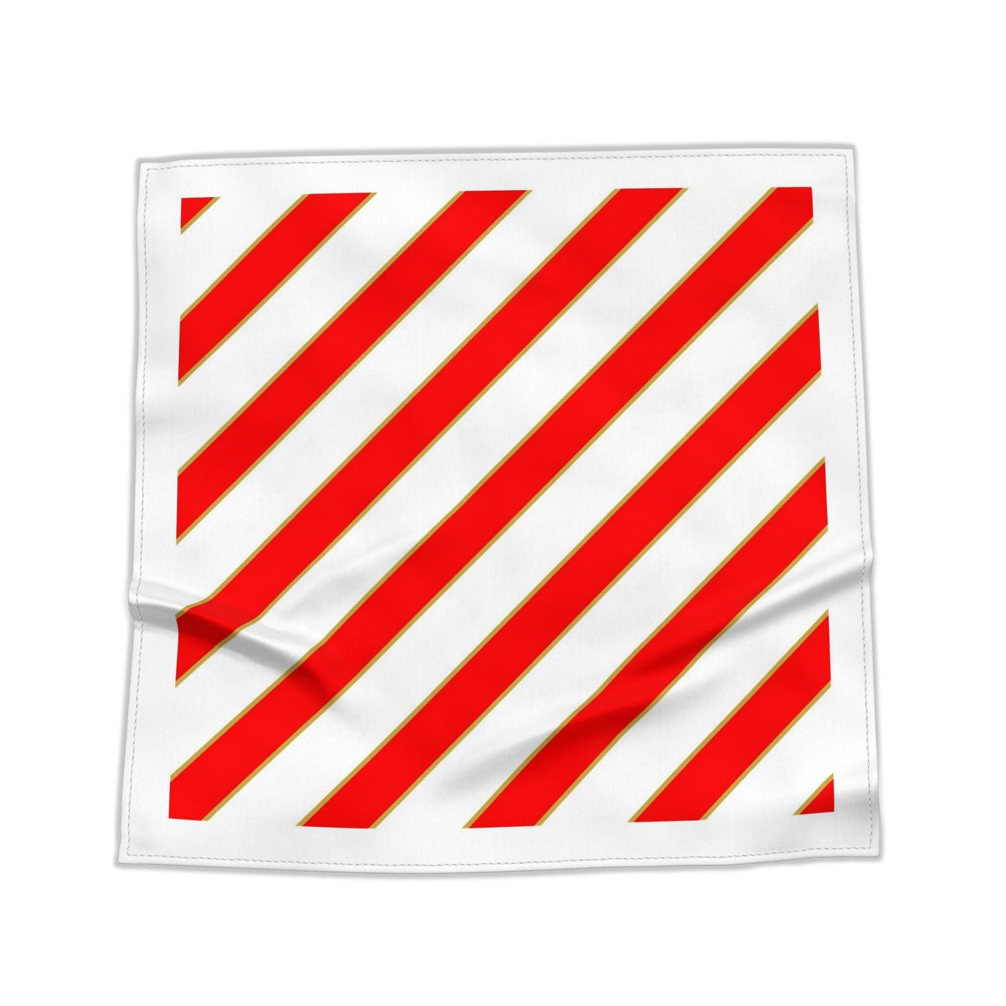 Red & White Stripe Dog Bandana | Football Supporter Pet Accessory