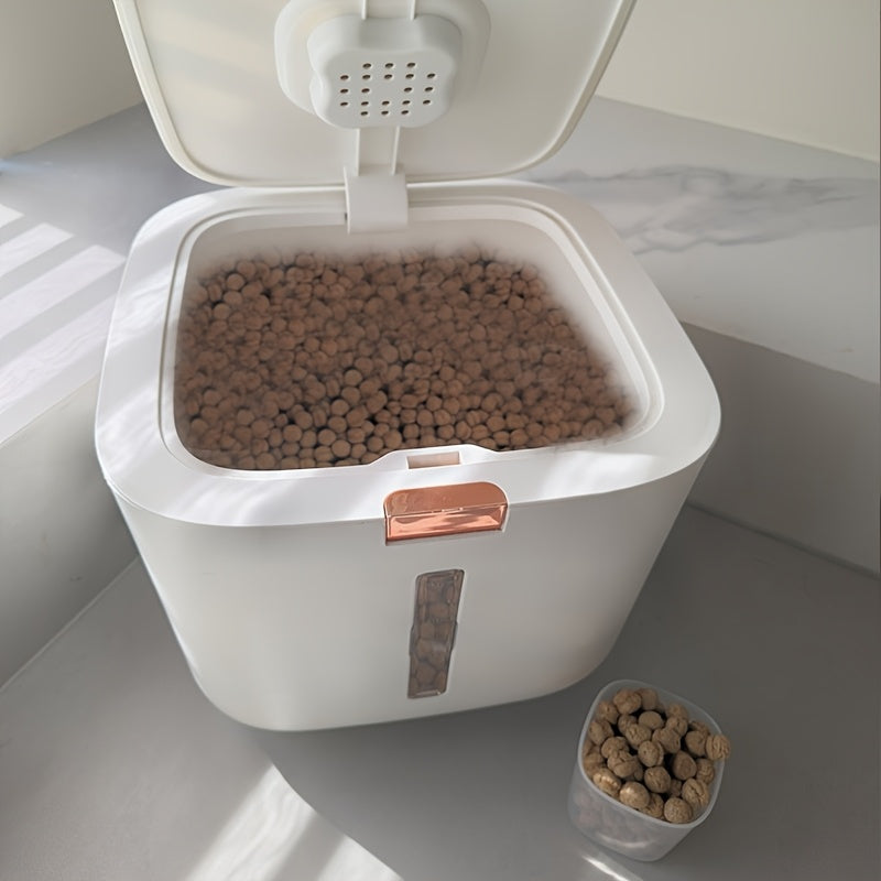 Pet Food Storage Container with Flip-Top Lid