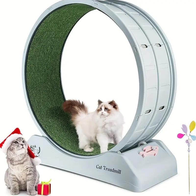 Pet Fitness Wheel & Interactive Treadmill - Grey