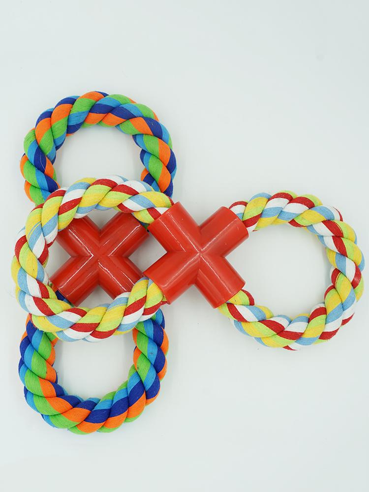 Cotton rope dog toy in multiple colours suitable for small and medium dogs