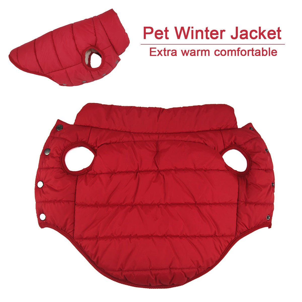 Warm fleece pet jacket for dogs in winter weather
