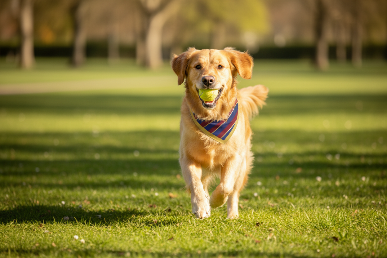Claret & Blue Stripe Dog Bandana | Football Supporter Pet Accessory