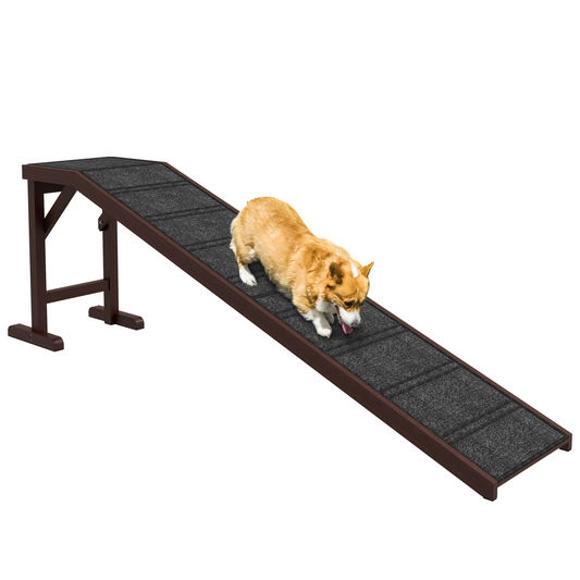 Pet Ramp for Dogs Cats W/ Non-Slip Carpet for Bed Sofa, 188x40.5x63.5cm Pawhut - Nexus Pet Care