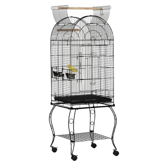 Large Bird Cage, Pet Aviary Parrot Macaw Cockatiel Finch Feeding Stand w/ Perch - Nexus Pet Care