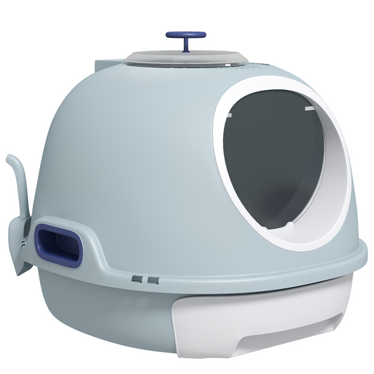 Cat Litter Box Pet Toilet With Scoop Enclosed Drawer Skylight Easy To Clean - Nexus Pet Care
