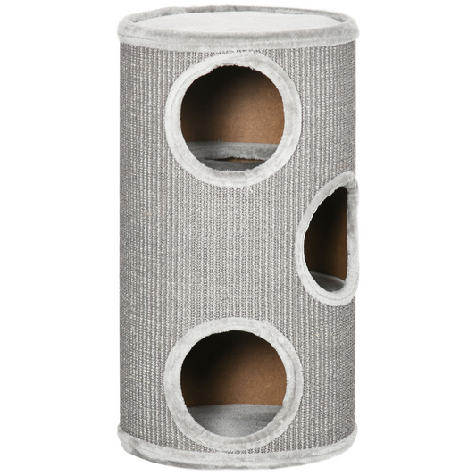 Cat Barrel Kitten Tree Tower for Indoor Cats, Covered with Sisal, Cosy Platform - Nexus Pet Care