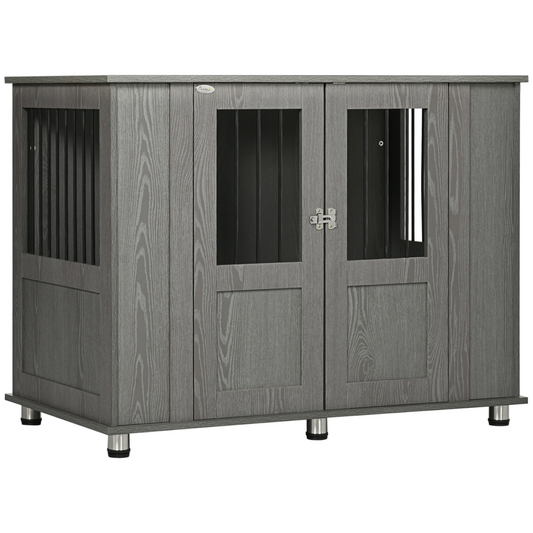Dog Crate Kennel Cage for Extra Large Dog, Indoor End Table, Grey - Nexus Pet Care
