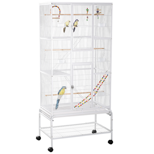3 Tier Bird Cage W/ Stand Toy, for Canary Finch Cockatiel Parakeet Budgie - Nexus Pet Care